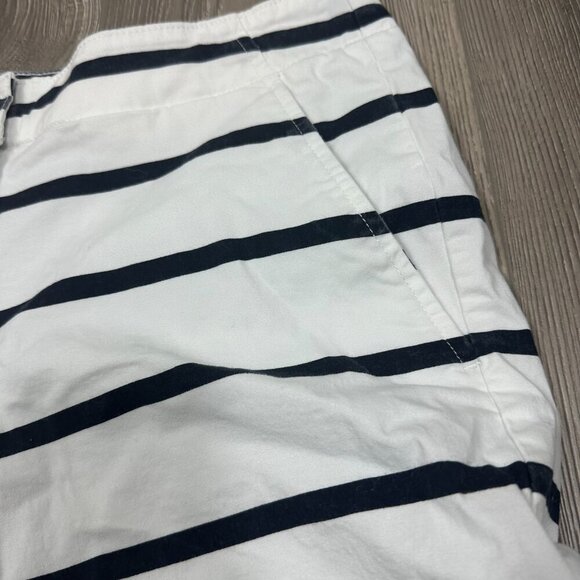 Nautica White Navy Striped Shorts Nautical Summer Beach Casual 6 - Picture 3 of 6